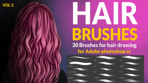 30 hair brushes for Photoshop Vol.2