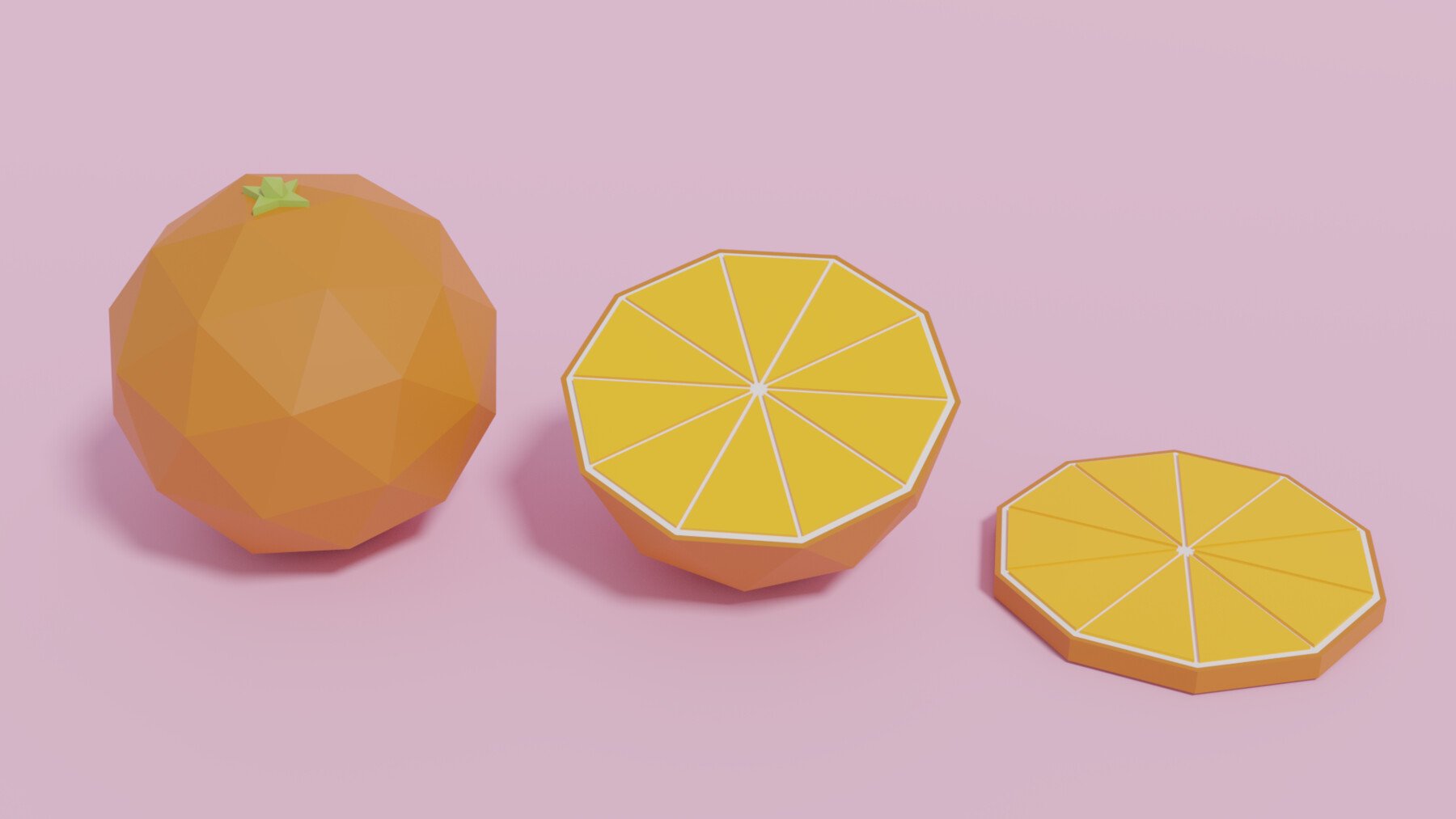 ArtStation - Low Poly Cartoon Orange 3D Model | Resources