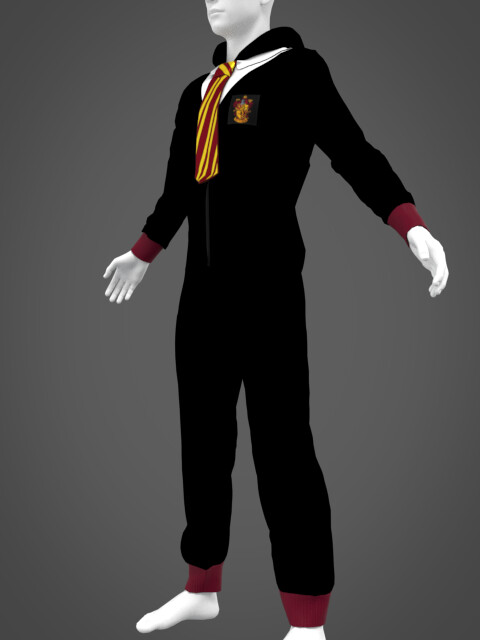 ArtStation - Griffindor Overalls Male | Game Assets