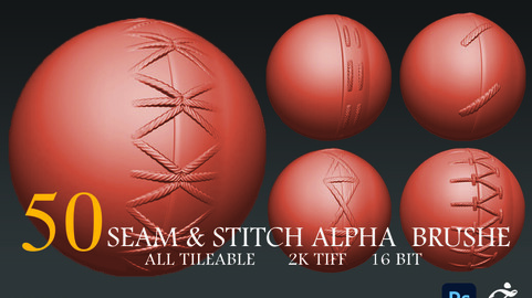 50 seam stitch alpha brushe.vol2