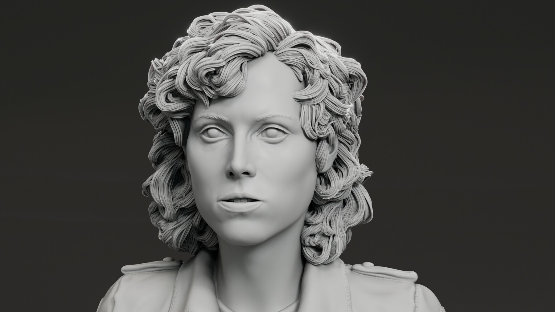 Life Face Cast Bust Of Sigourney Weaver Realistic Style -  Portugal