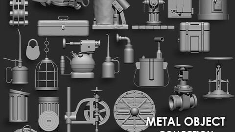 Metal Object Collection IMM Brush Pack 22 in One
