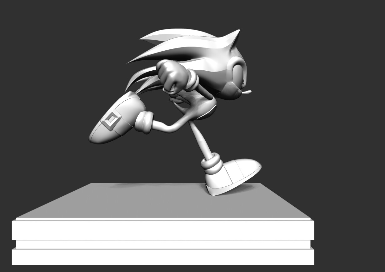 The Sonic Fanart - 3D Print Model by Bon Bon Art