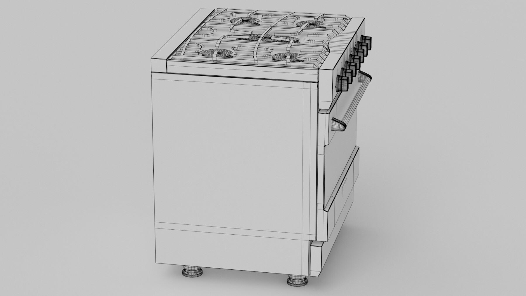 ArtStation Viking 30in SelfCleaning Dual Fuel Range RVDR3302 3d