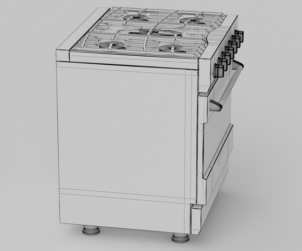 ArtStation Viking 30in SelfCleaning Dual Fuel Range RVDR3302 3d