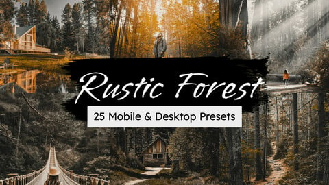 25 Rustic Forest LUTs & Lightroom Presets