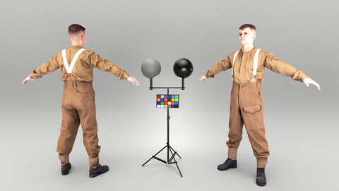 British soldier ready for animation 359