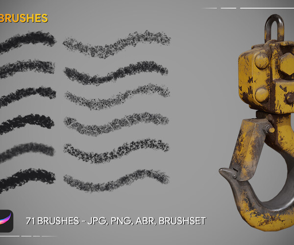 ArtStation - 71 | Texture Brush Pack Volume 1 | Brushes