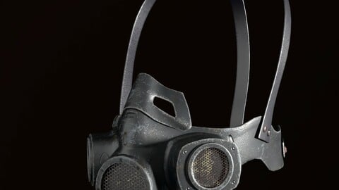 Gas mask Sci-Fi helmet 3d model military combat fantasy weapon ww2