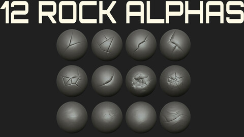 12 Stylised Rock Alphas