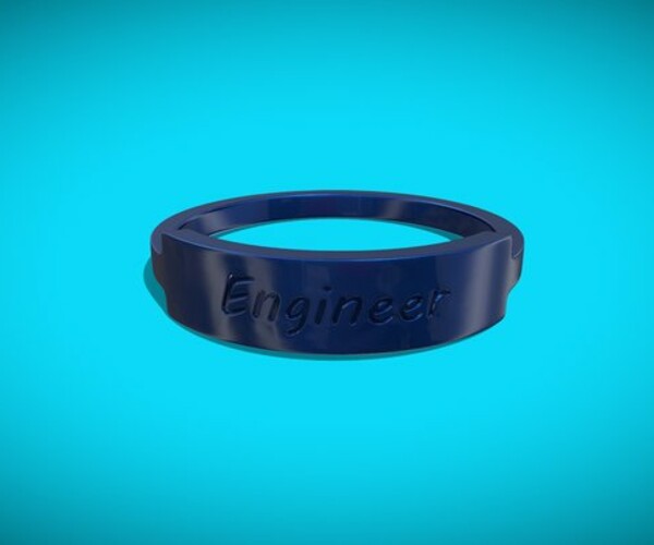ArtStation - Engineer Ring Female Blue | Resources