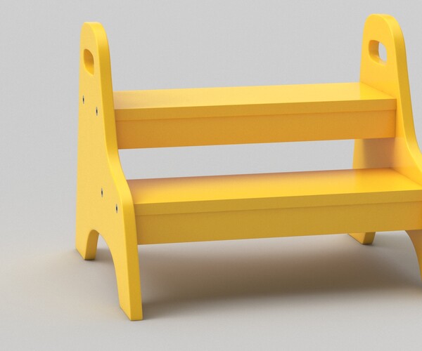 ArtStation Trogen Children's Step Stool Free 3D Model Resources