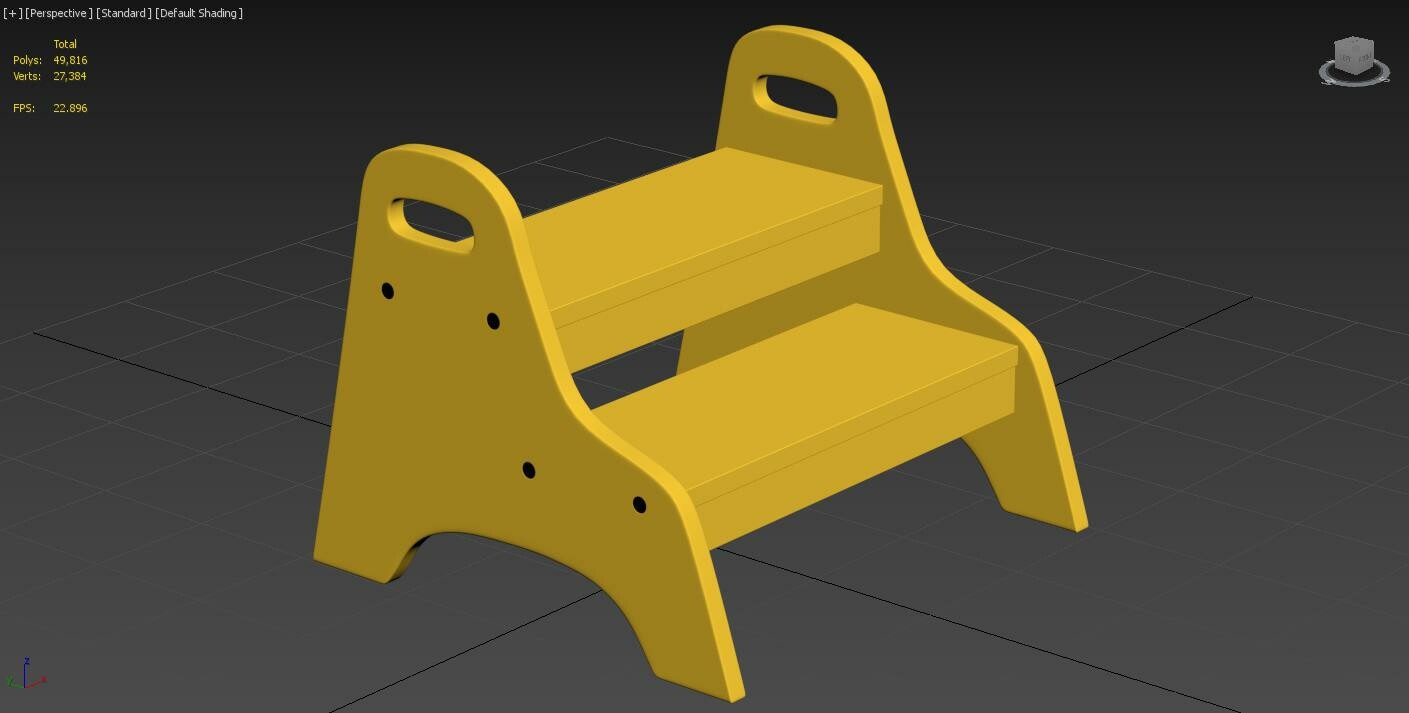 ArtStation Trogen Children's Step Stool Free 3D Model Resources