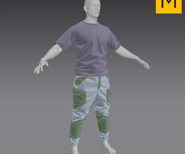 ArtStation - Men Clothes High Poly Clean Retopology 3D model | Game Assets