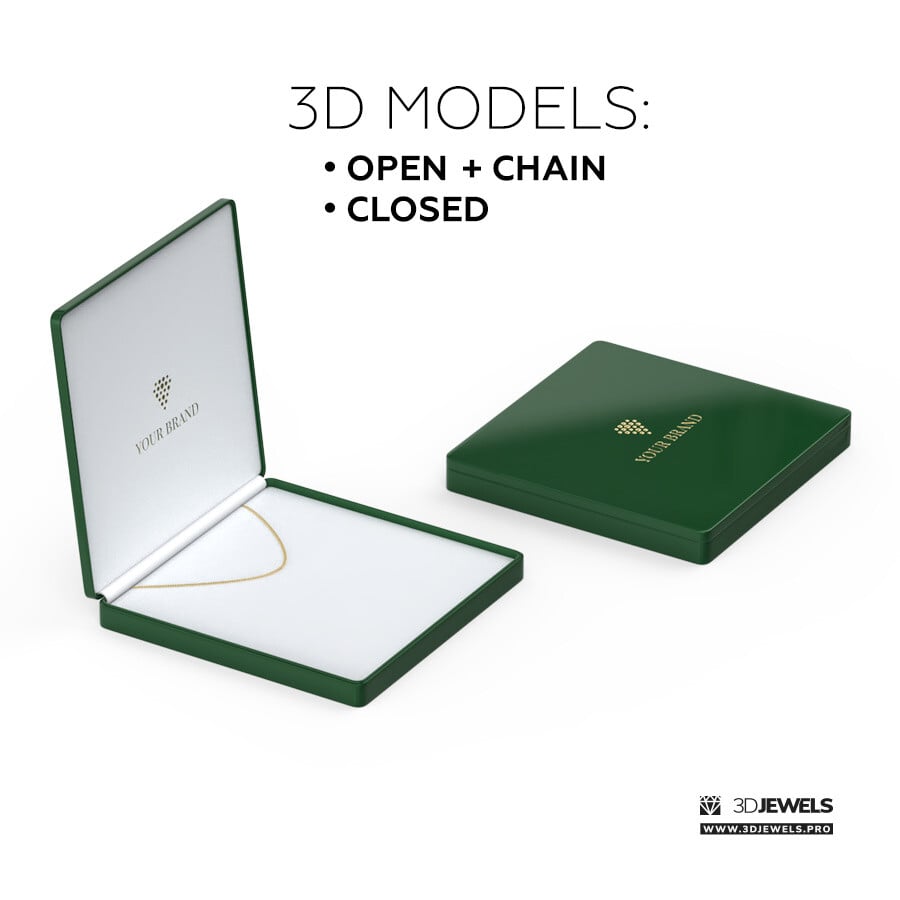 Necklace Packaging Box 3D model