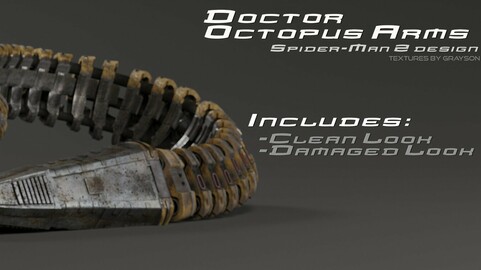Spider-Man 2 Doctor Octopus aka Doc Ock Mechanical Arms 3D Model