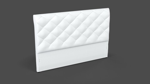 White Fabric Headboard