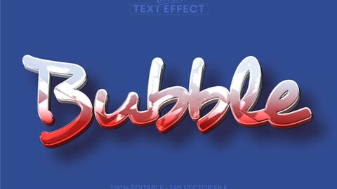 Cartoon text effect, editable bubble text and comic text style