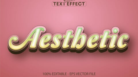 Cartoon text effect, editable Aesthetic text and comic text style