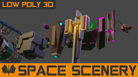 LowPoly Space Scenery Pack