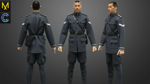 Military Outfit Male  OBJ mtl FBX ZPRJ