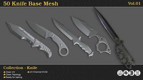 50 Knife Base Mesh - VOL 01
