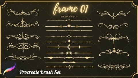 20 Frame 01 Procreate brushes_By Nan'Heidi