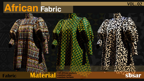90 African Fabric Material -SBSAR-custom color- custom fabric texture -4K -VOL 02