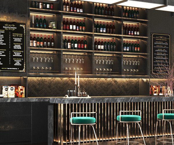 ArtStation - Cafe Restaurant Dark theme | Resources