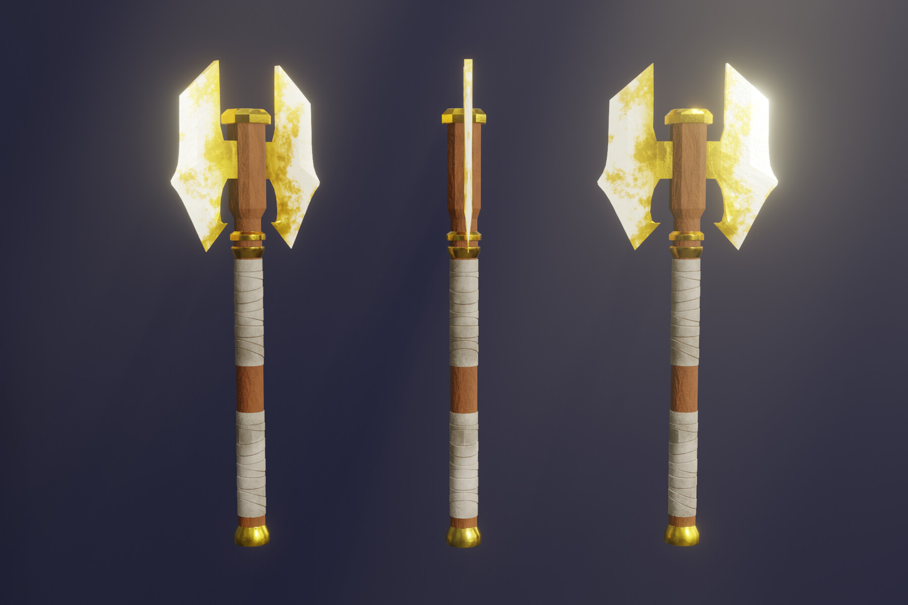 ArtStation - Double Bit Light Axe - Model 01 | Game Assets