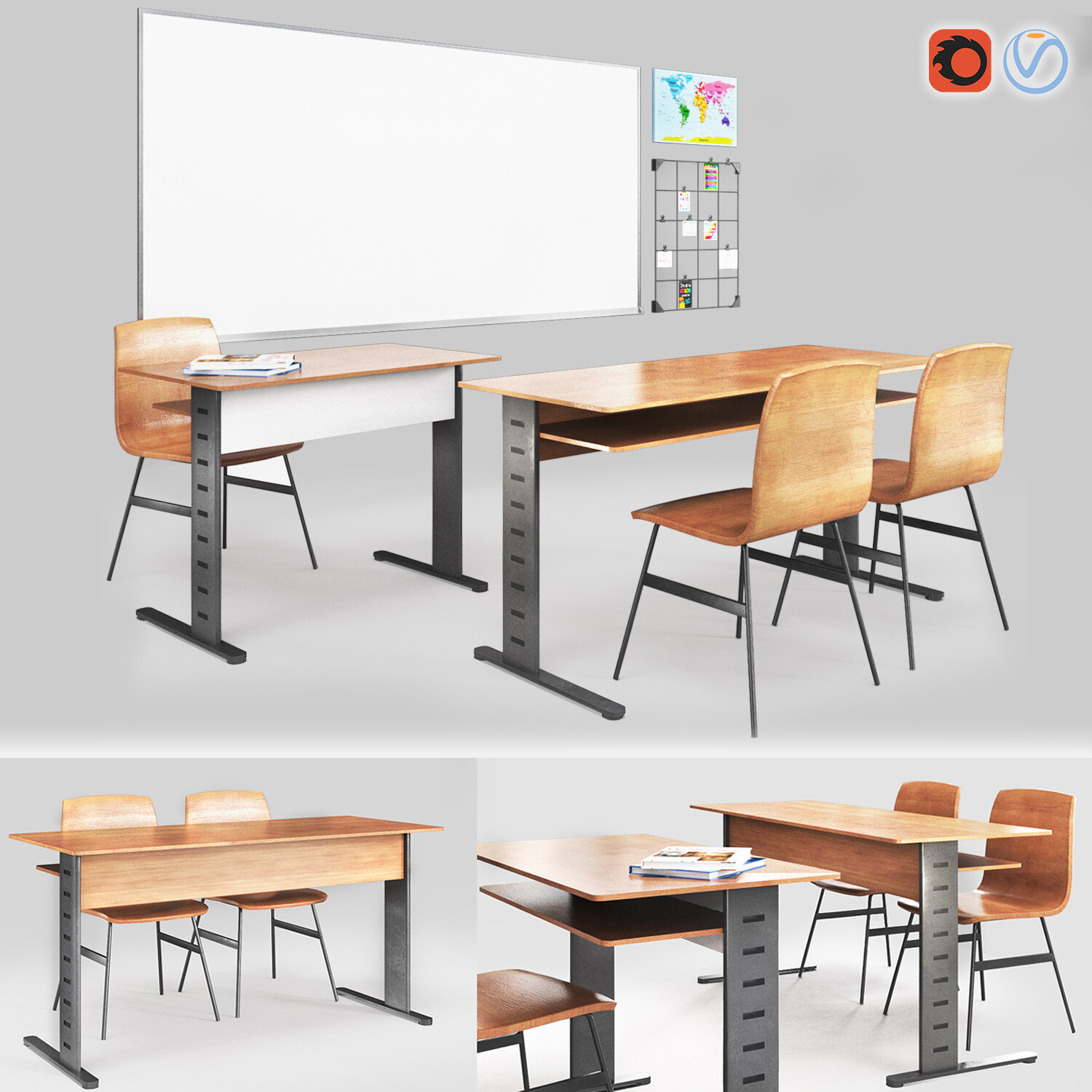 ArtStation class school classromm student teacher desk kindergarten