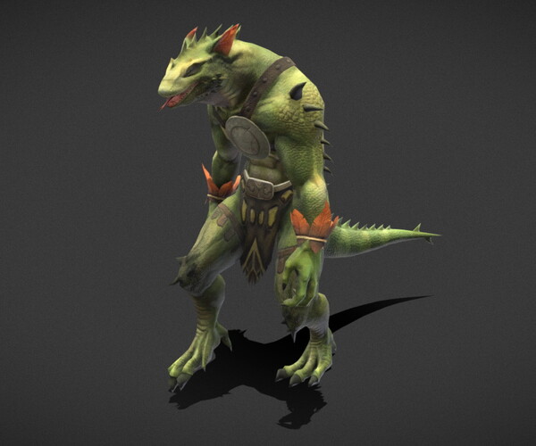 ArtStation - Fantasy Creature - Combat LizardMan | Game Assets