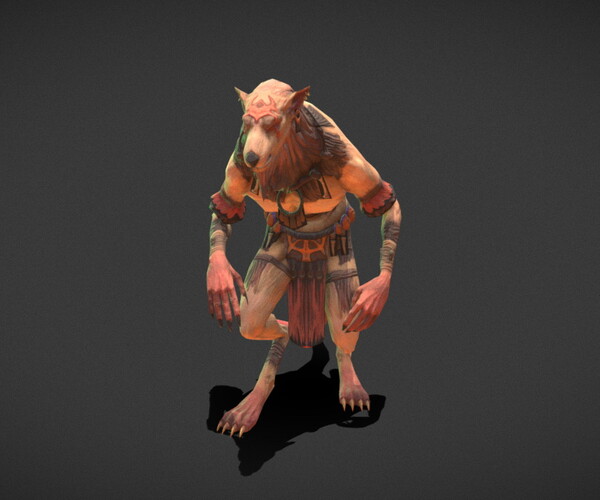 ArtStation - Fantasy Creature - Combat RatMan | Game Assets