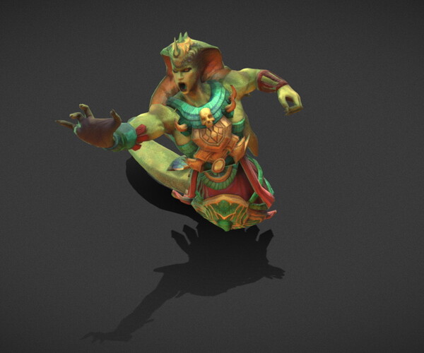 ArtStation - Fantasy Creature - Combat SnakeMan | Game Assets