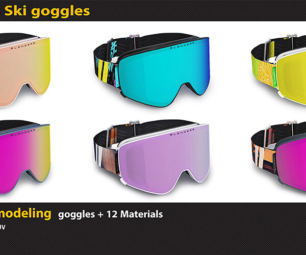 ArtStation Diva Drama Blenders Ski Goggles Game Assets