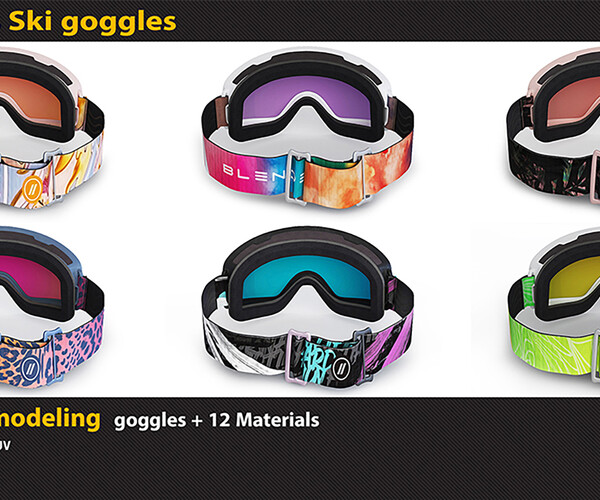 ArtStation Diva Drama Blenders Ski Goggles Game Assets