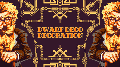 Dwarf Deco Decoration - Vector