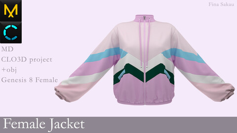 Female Jacket. Marvelous Designer / Clo 3D project +obj
