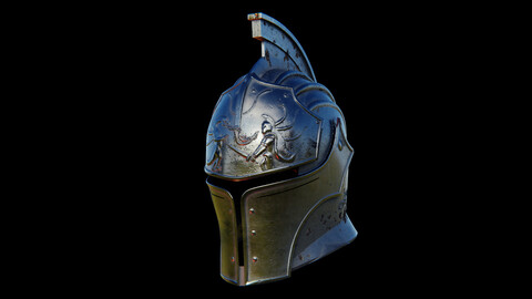 3D Printable Files -  Faraam Knight Helmet from Dark Souls