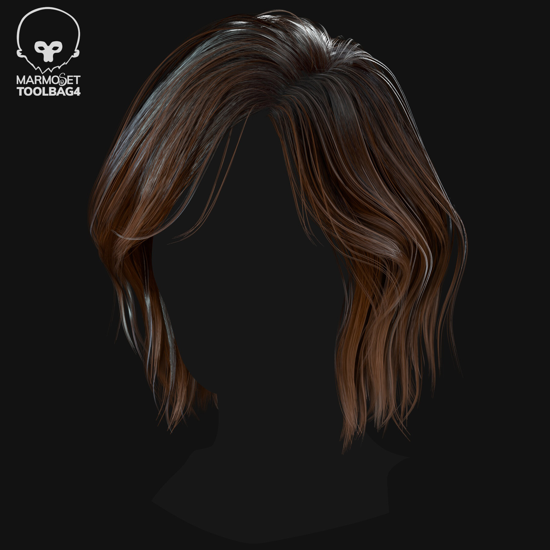 ArtStation - Game-ready Hairstyle №5 Hair-cards Low-poly / Game-ready ...