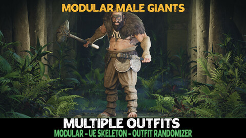 Fantasy Giant's - Modular Male with Randomization [UE4]