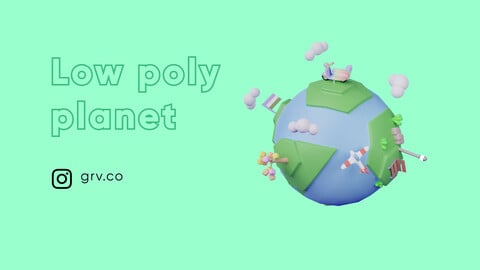 low poly planet