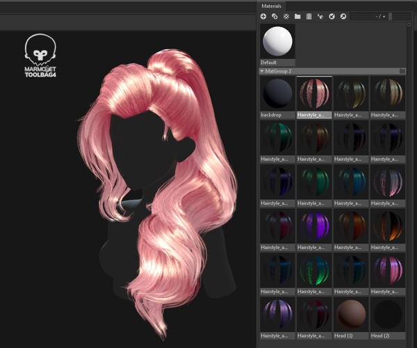 ArtStation - Low poly cards Game-ready long tail hairstyle | Game Assets