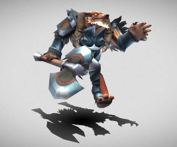 ArtStation - Dungeon Fantasy Monster - Werewolf Axe Warrior | Game Assets