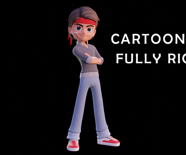 ArtStation - Cartoon Boy Disney Style- Fully Rigged | Game Assets