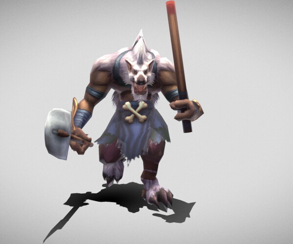 ArtStation - Dungeon Fantasy Monster - Miner Werewolf 1 | Game Assets