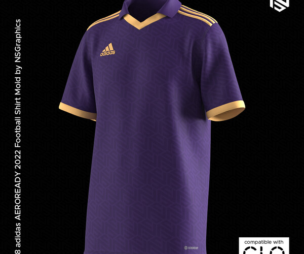 purple adidas football shirt