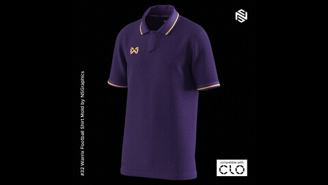 Warrix Football Shirt for CLO3D & Marvelous Designer