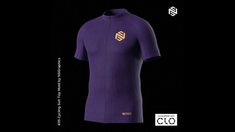 Cycling Suit Top for CLO3D & Marvelous Designer