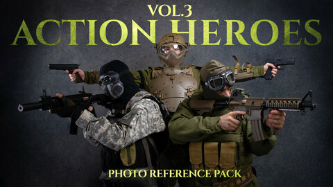 Action Heroes vol. 3 Photo Reference Pack for Artists 335 JPEGs